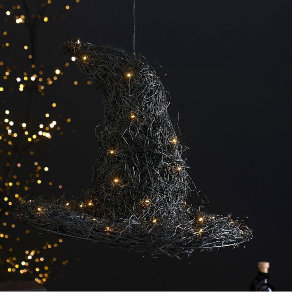 Pottery Barn Witch 🧙‍♀️ Lit Hat Decoration BNIB